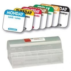 NCCO International Kit- Dispenser+Sq Label Mon-Sun(7) Remov
