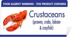 Mileta Signs & Products Allergy Buffet Notices (Crustaceans)