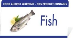 Mileta Signs & Products Allergy Buffet Notices (Fish)