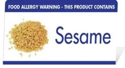 Mileta Signs & Products Allergy Buffet Notices (Sesame)