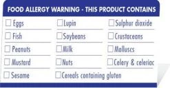 Mileta Signs & Products Allergy Buffet Notices (Multi)