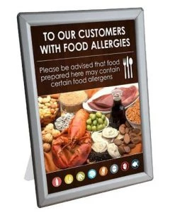 Mileta Signs & Products Food Allergy Notice A4/A5 Counter Top