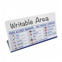 Mileta Signs & Products Allergy Food Buffet Notice 125 X 65 X 45mm