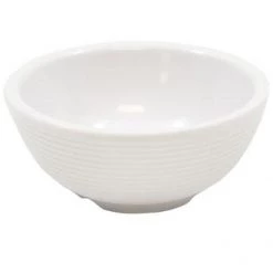 Tablecraft Melamine Ribbed Round White Ramekin