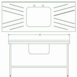 Rical Group S/S Sink Unit Single Bowl