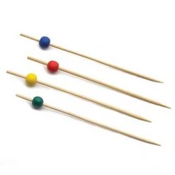 Tablecraft Bamboo Paddle Picks, Assorted Colours (Pack Of 100)