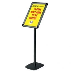 Hugh Jordan & Co General Signage A4 Wait To Be Seated Poster - Yellow/Black
