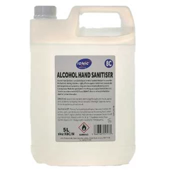Hugh Jordan & Co Ionic Alcohol Gel Sanitiser 2X5 Ltr 1 Hugh Jordan & Co Ionic Alcohol Gel Sanitiser 2X5 Ltr