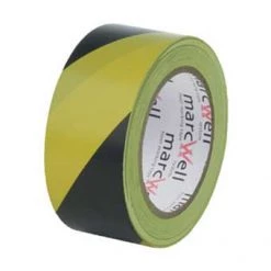 Hugh Jordan & Co HYGIENE & JANITORIAL Black & Yellow 50mm Tape 33m