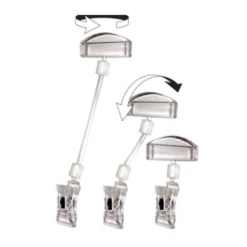 Mileta Signs & Products Buffet Acrylic Double Sided Card Holder Clip