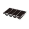 The Stewart Company Cutlery Tray 4 Compartment Black CUTLERY & GLASSWARE