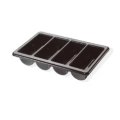 The Stewart Company Cutlery Tray 4 Compartment Black CUTLERY & GLASSWARE