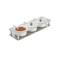 Elia International Elia Condiment Set, Round Pots RESTAURANT & BAR