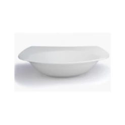 Elia International Elia Glacier Square Pasta Plate, Bone China CROCKERY