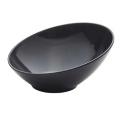 Neville Uk Buffet Melamine Black Slanted Bowl