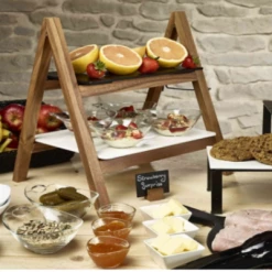 Neville Uk RESTAURANT & BAR Acacia Wooden Display Stand